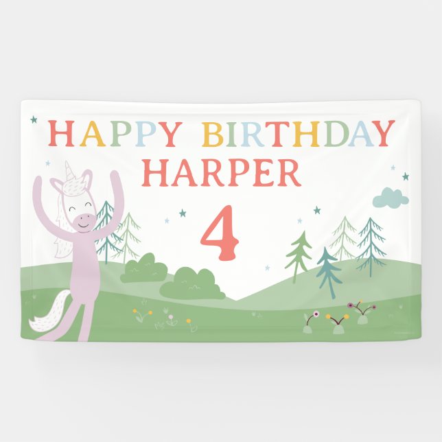 Lona Slumberkins Sloth Birthday Yard Sign (Horizontal)