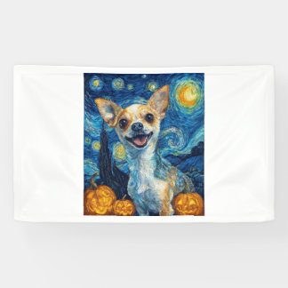 Lona smiling chihuahua dog starry night by Van Gogh fin