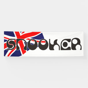 Lona SNOOKER moderna fuente y bandera de jack de unión 