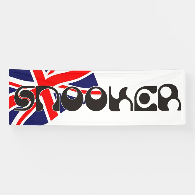Lona SNOOKER moderna fuente y bandera de jack de unión  (Horizontal)