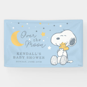 Lona Snoopy y Woodstock   Ducha de Bebé Sobre la Luna