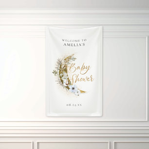 Lona Sobre la luna Boho Oro Polvo y Nubes