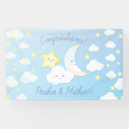 Lona Sobre la Luna y las Estrellas Baby Shower