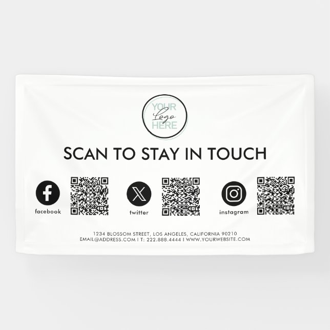 Lona Social Media QR Code Business (Horizontal)