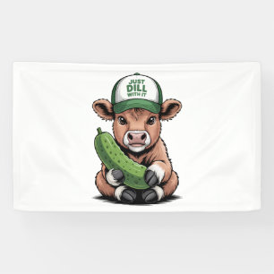 Lona Sólo cállate con ella vaca, curiosa lechuga