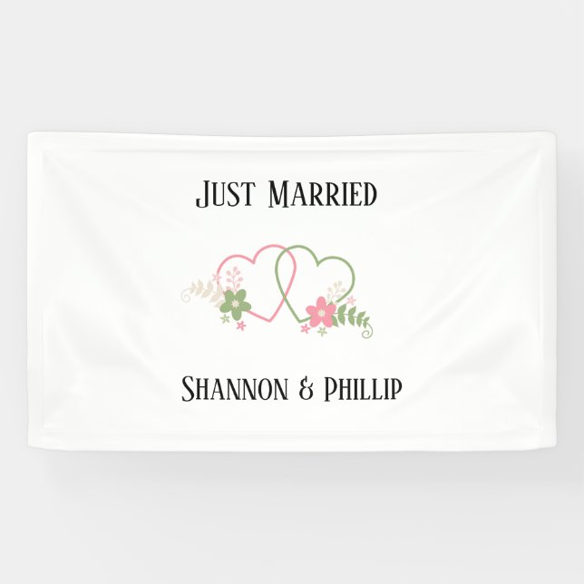 Lona Solo casados con nombres de novias y novios (Horizontal)