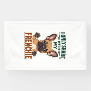Lona Sólo comparto con mi Frenchie vintage French Bulld