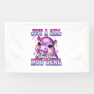 Lona Solo un chica que ama a Moo Deng Cute Baby Hippo L