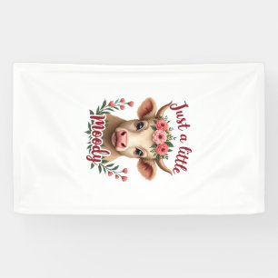 Lona Solo un poco malhumorado vintage flor de vaca de l
