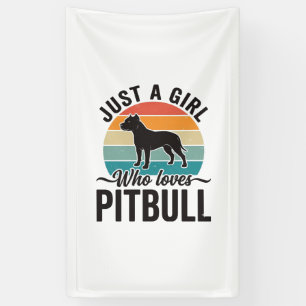Lona Sólo una chica que ama el diseño de perro vintage