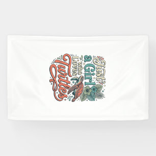 Lona Solo una chica que ama las tortugas Diseño de cami