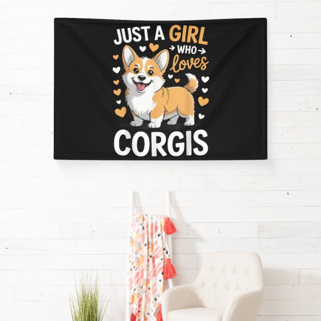 Lona Solo una chica que ama los Corgis (in situ)