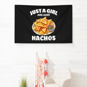 Lona Sólo una chica que ama los nachos divertido amante