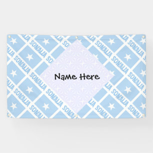 Lona Somalia Bandera Somalí Tiled Personalización Negra