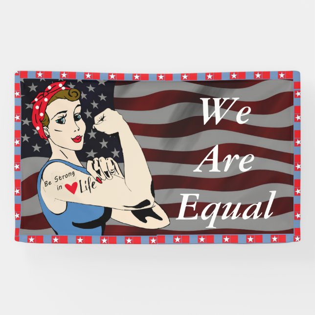 Lona Somos bandera igual, para mujer de las derechas de (Horizontal)