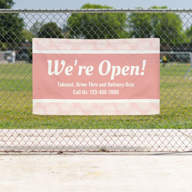 Lona Somos Swirls Open Business Pink (In situ)