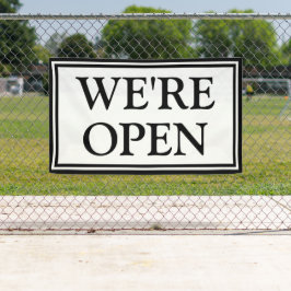 Lona Somos un negocio sencillo en blanco y negro