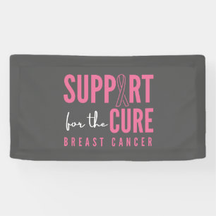 Lona soporte para cáncer de mama para la cura Rótulo de
