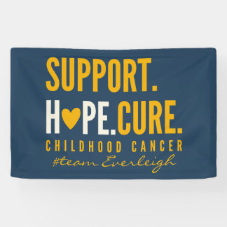 Lona soporte para cáncer infantil Nombre personalizado