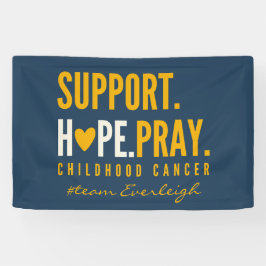 Lona soporte para cáncer infantil Nombre personalizado 