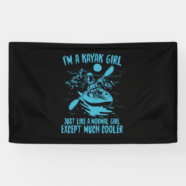 Lona Soy Un Chica Kayak (Horizontal)