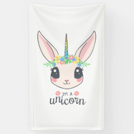 Lona Soy un conejo unicornio (arte lindo para Chicas)