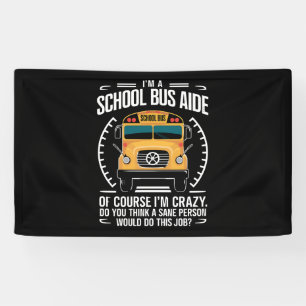 Lona Soy una ayudante de autobús escolar divertido de v