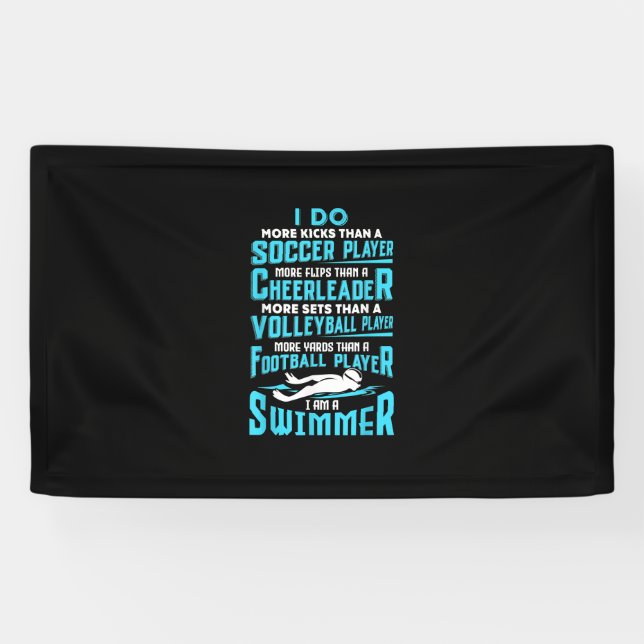 Lona Soy Una Piscina Divertida Para Nadar Un Regalo De  (Horizontal)