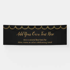 Lona Sparkly Purpurinoso Gold Garland Añadir su propio