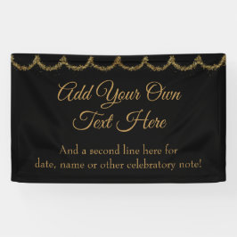 Lona Sparkly Purpurinoso Gold Garland Añadir su propio