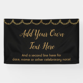 Lona Sparkly Purpurinoso Gold Garland Añadir su propio