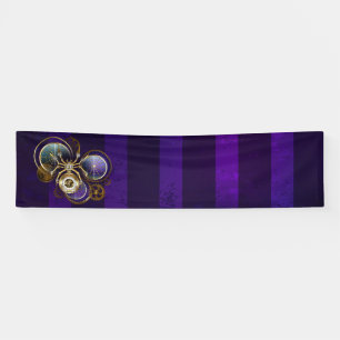 Lona Spider Steampunk sobre fondo morado