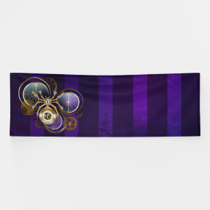 Lona Spider Steampunk sobre fondo morado