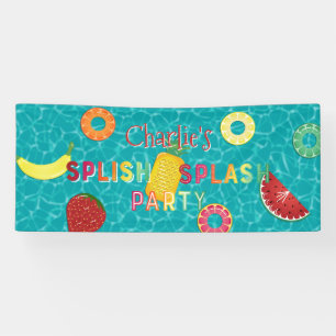 Lona Splish Splash Fiesta l Pool Cumpleaños l Summer Fr