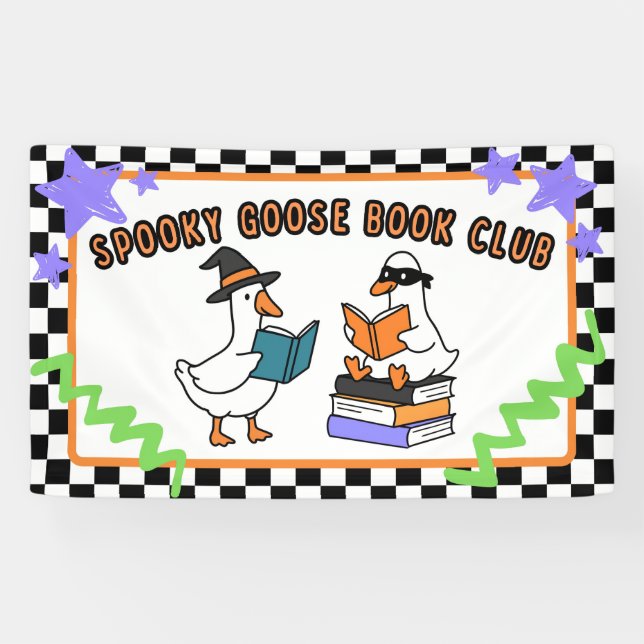 Lona Spooky Goose Book Club School Library Classroom (Horizontal)