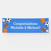 Sports Baby Shower Co-ed Theme Boy Blue