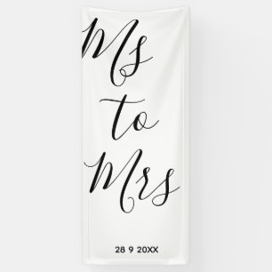 Lona Sra. a la señora ducha de novia Banner