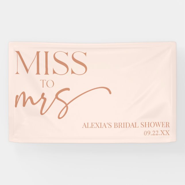 Lona Srta. Brown Tan Boho Bohemian Bridal Shower (Horizontal)