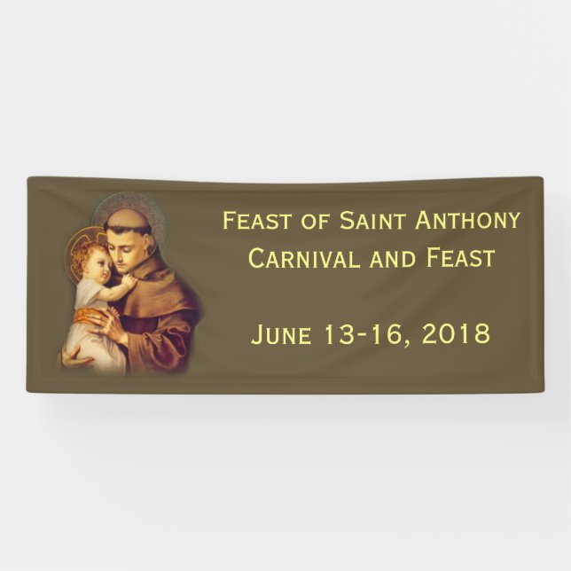 Lona St Anthony del bebé Jesús de Padua (Horizontal)