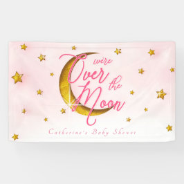 Lona Starry Over The Moon Pink Gold Girl Shower