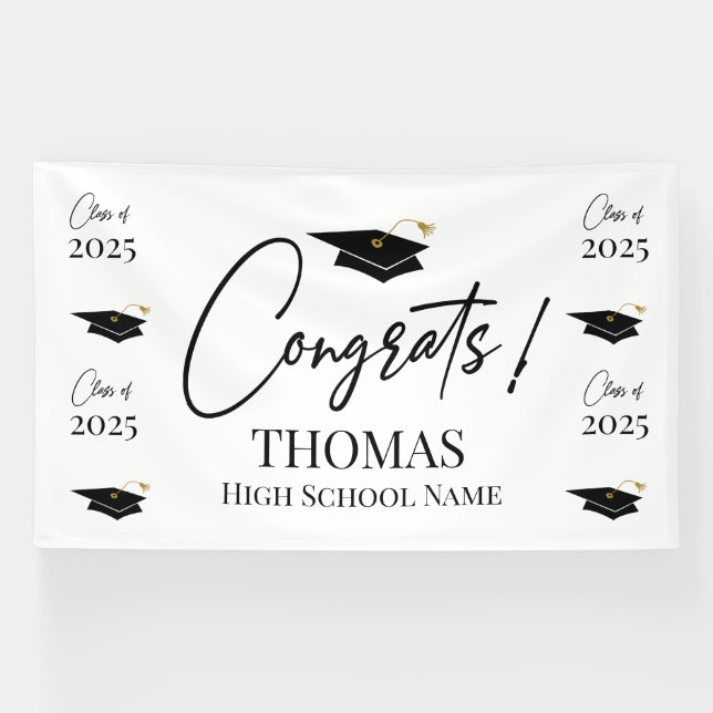Lona Step and repeat Graduation Backdrop banner  (Horizontal)