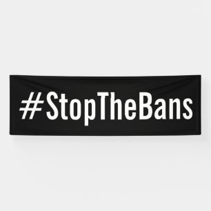 Lona #StopTheBans marzo proabortista