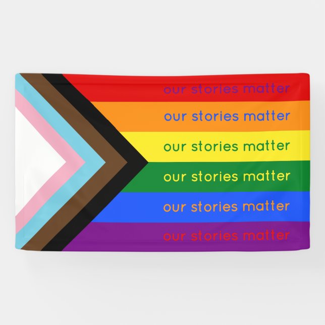 Lona Stories Matter Gay Pride Intersection Rainbow Flag (Horizontal)