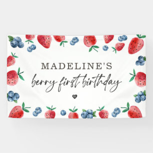 Lona Strawberry Blueberry Berry Sweet Birthday Backdrop