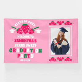 Lona Strawberry Photo Graduation Party Welcome