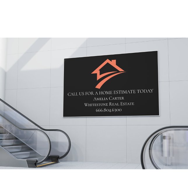 Lona Stylish Unique Black Real Estate Agent (Stylish Unique Black Real Estate Agent Banner)