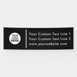 Lona Su logotipo aquí - Banner en color blanco o negro