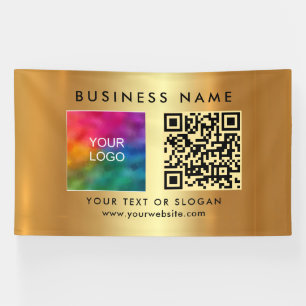 Lona Su logotipo de texto Personalizado Faux Gold Scana