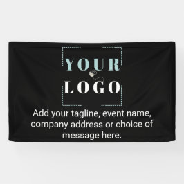 Lona Su logotipo Negros y blancos