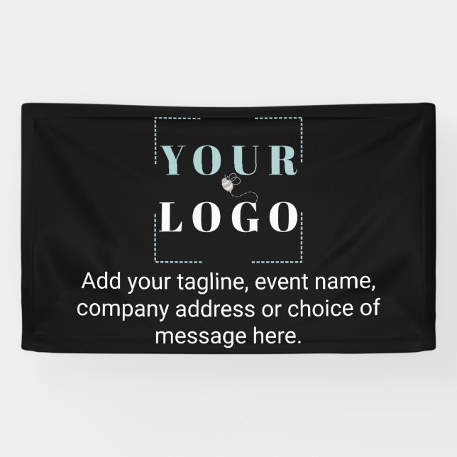 Lona Su logotipo Negros y blancos (Horizontal)